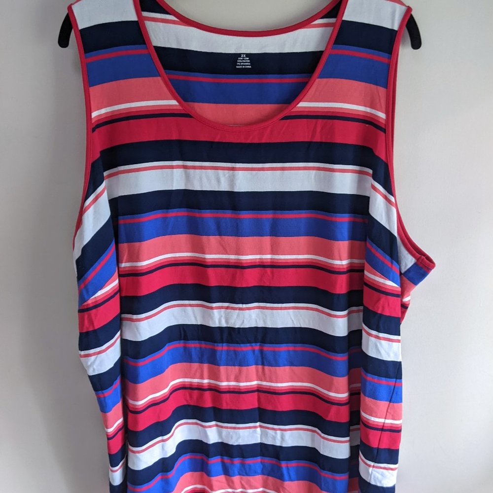 Lands' End Striped Tank Top